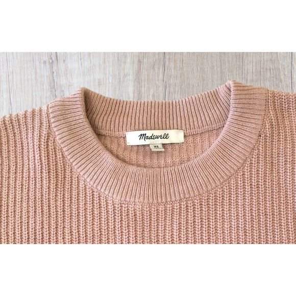 Madewell Ribbed Dropped Shoulder Sweater Wisteria, Sz XS - Picture 7 of 11
